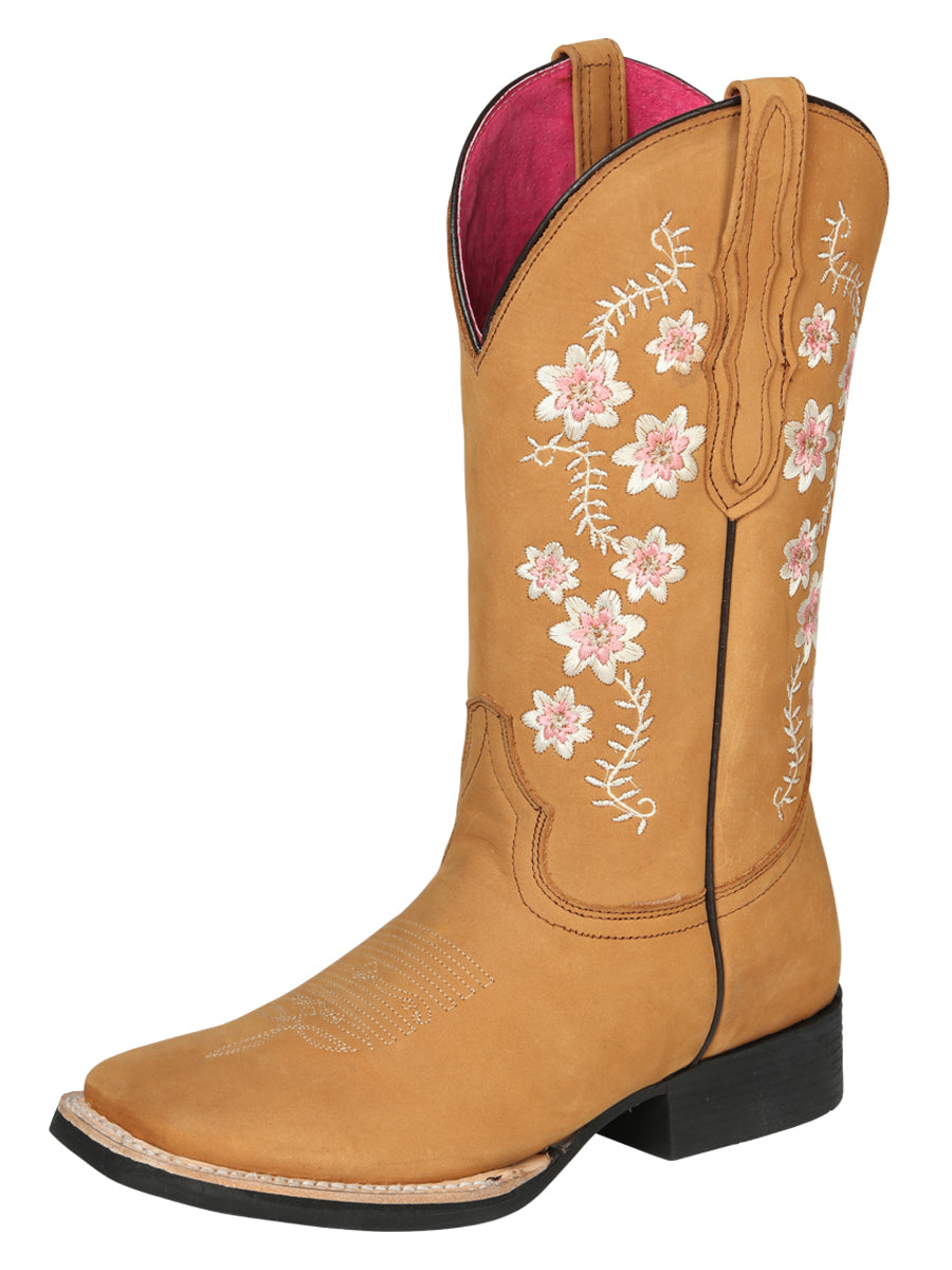Cowboy Boot - El General Rodeo - Woman Nobuck in Peach