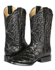 El General Rodeo Boot — Imitation Pirarucu in Black