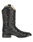 El General Rodeo Boot — Imitation Pirarucu in Black