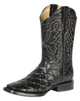 El General Rodeo Boot — Imitation Pirarucu in Black