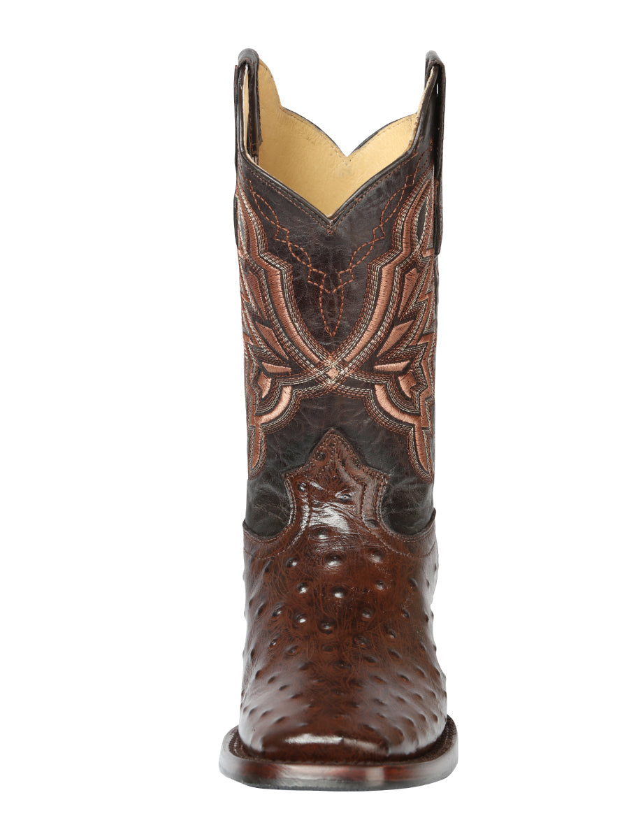 El General Rodeo Boot — Imitation Ostrich in Brown