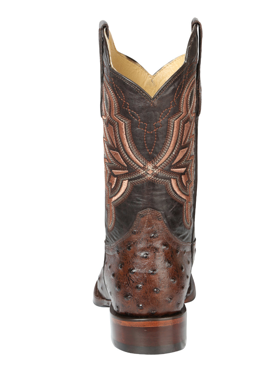 El General Rodeo Boot — Imitation Ostrich in Brown