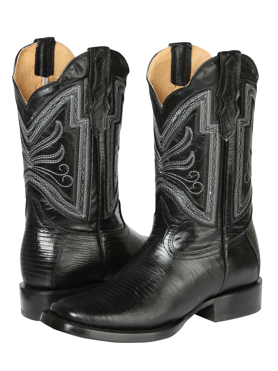 El General Rodeo Boot — Imitation Lizard in Black