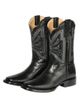 El General Rodeo Boot — Imitation Lizard in Black