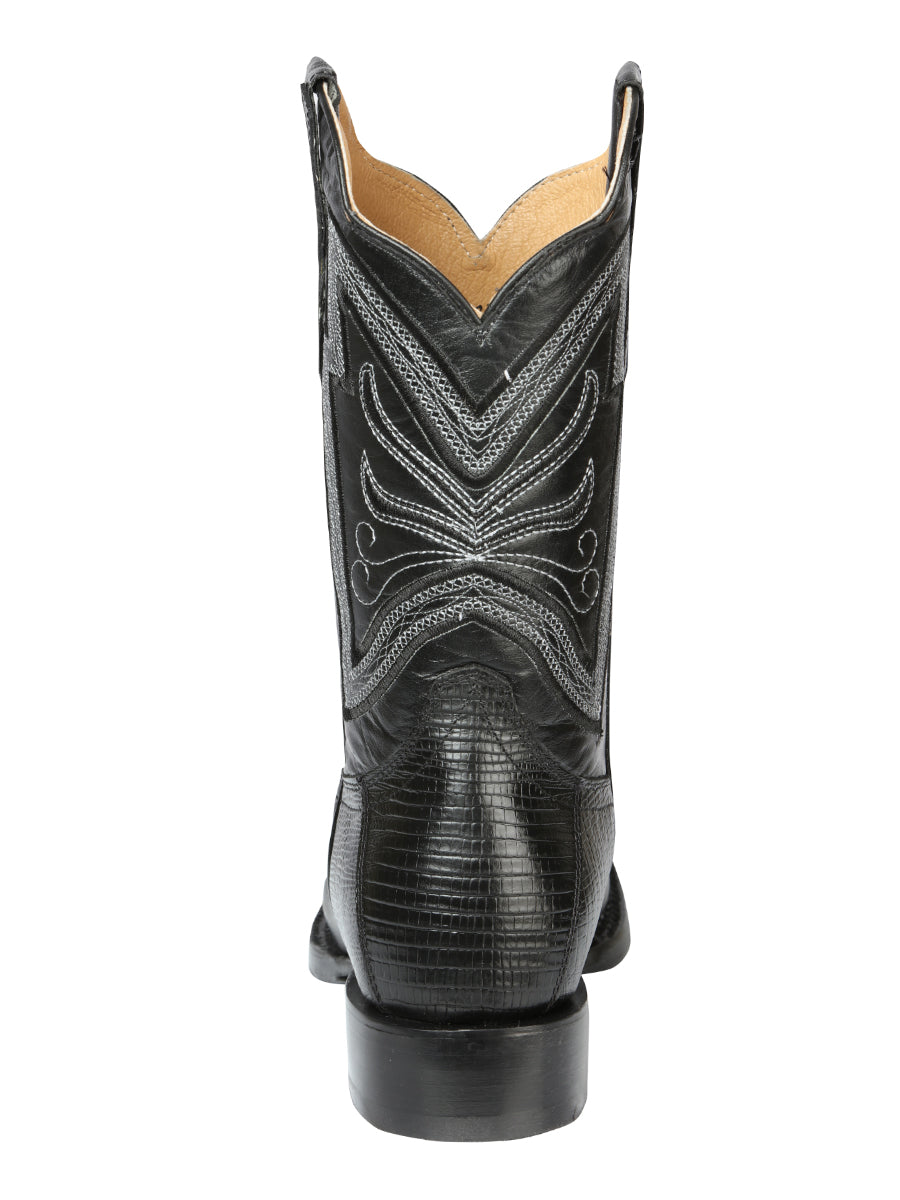 El General Rodeo Boot — Imitation Lizard in Black
