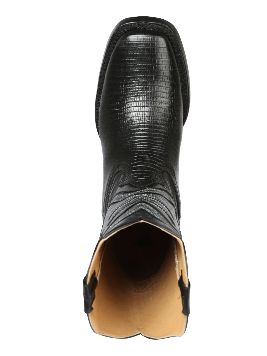 El General Rodeo Boot — Imitation Lizard in Black
