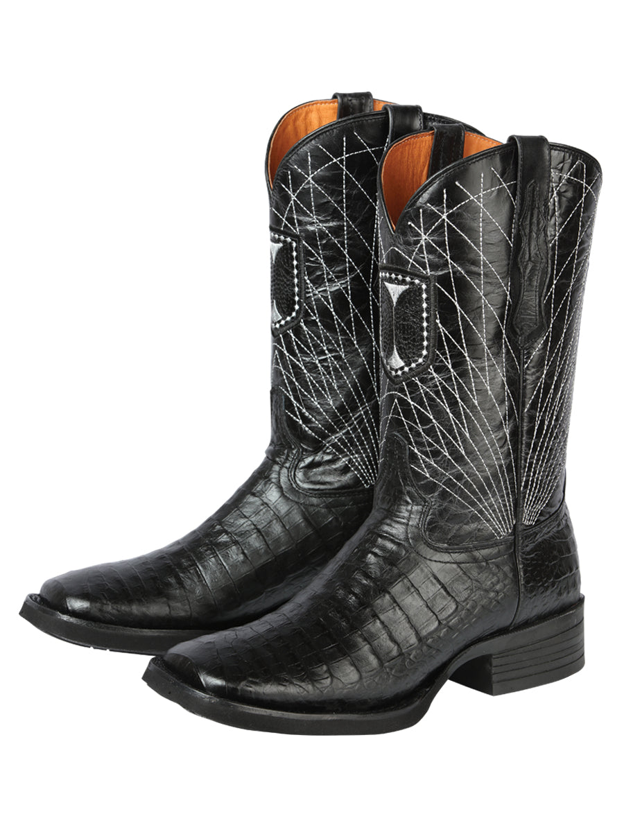 El General Rodeo Boot — Printed Alligator Leather in Black