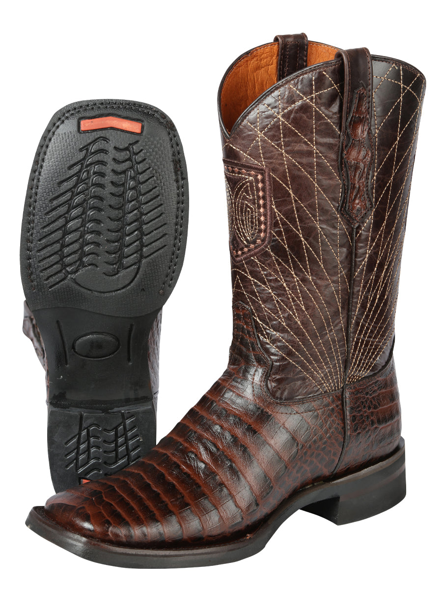 El General Rodeo Boot — Printed Alligator Leather in Brown