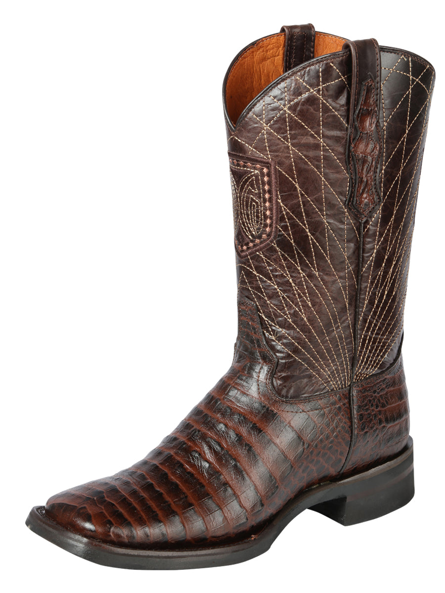 El General Rodeo Boot — Printed Alligator Leather in Brown