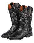 El General Rodeo Boot — Printed Ostrich in Black