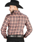 El General Casual Long-Sleeve Shirt in Beige/Black