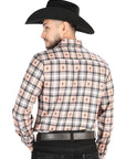 El General Casual Long Sleeve Shirt in Beige/Black