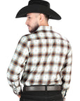 El General Casual Long Sleeve Shirt in Brown/Sand