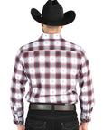 El General Casual Long Sleeve Shirt in Black/Red