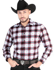 El General Casual Long Sleeve Shirt in Black/Red
