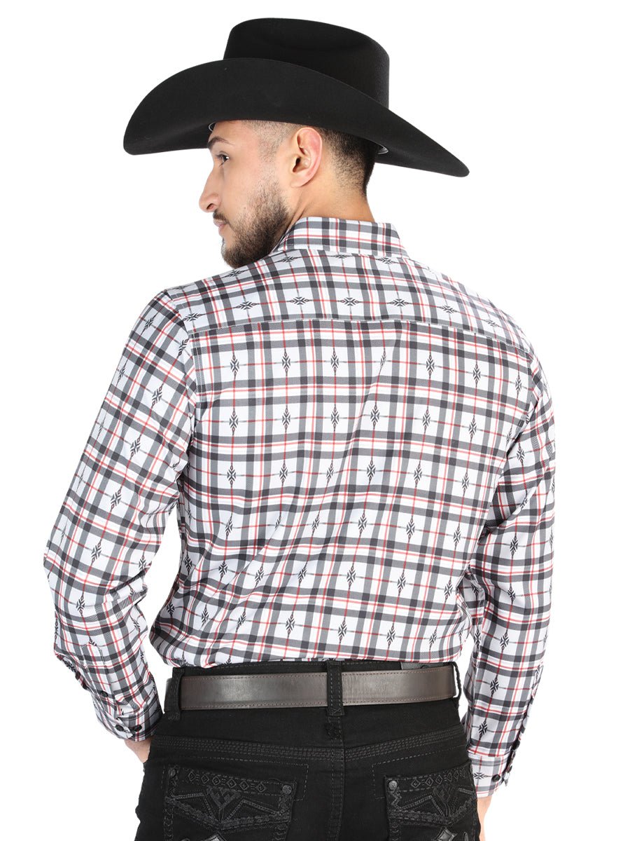 El General Casual Long Sleeve Shirt in Black/White