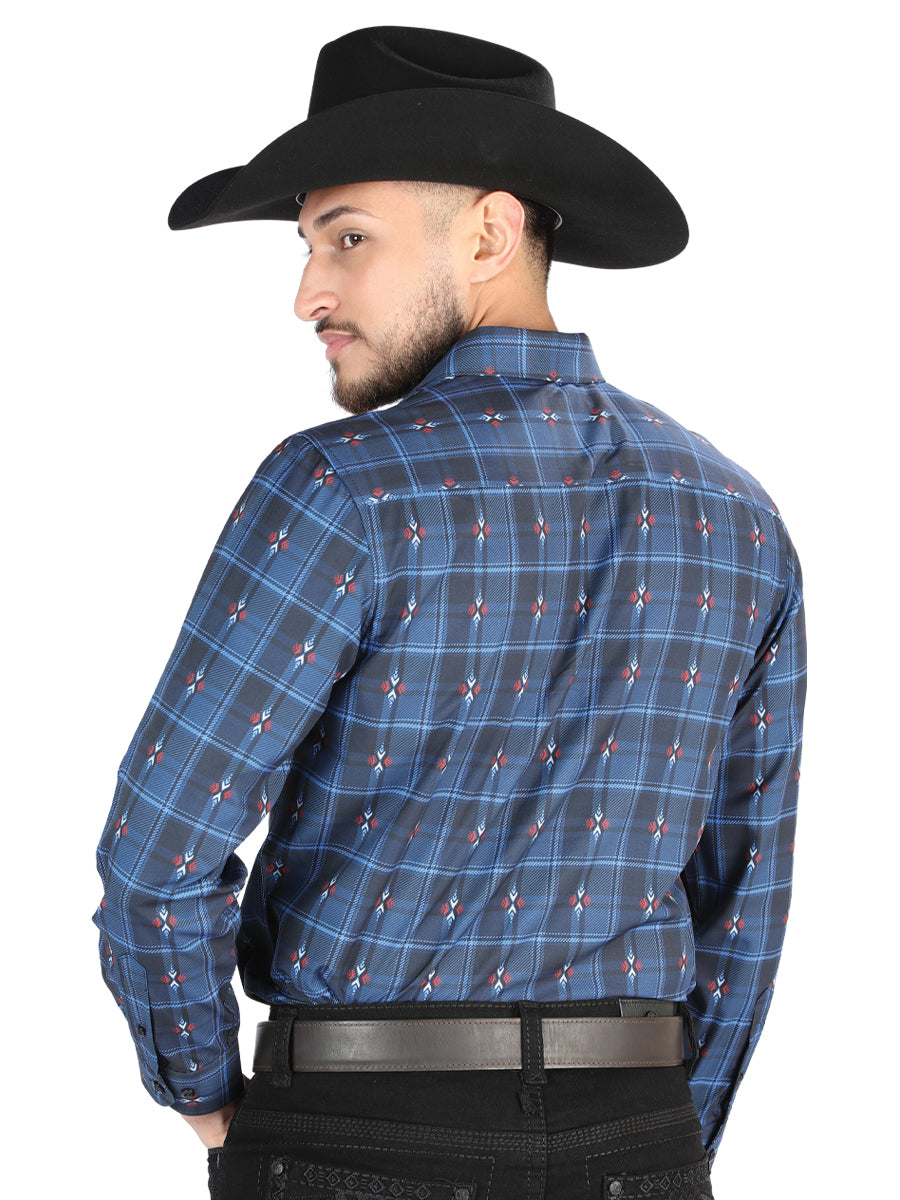 El General Casual Long Sleeve Shirt in Black/Brown