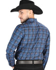 El General Casual Long Sleeve Shirt in Black/Brown
