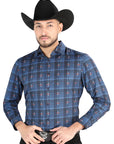 El General Casual Long Sleeve Shirt in Black/Brown