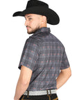 El General Casual Long Sleeve Shirt in Gray/Brown