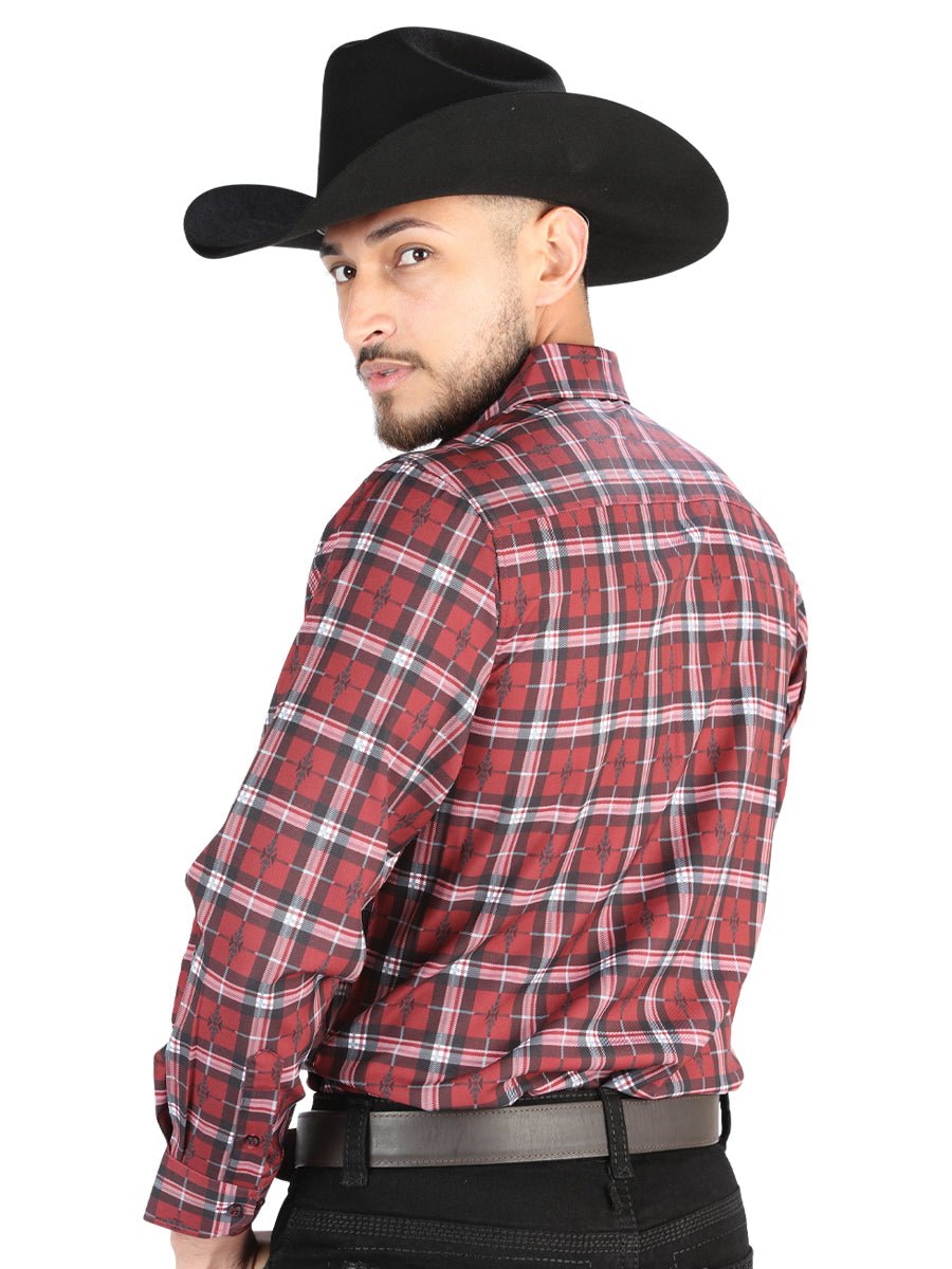 El General Casual Long Sleeve Shirt in Red