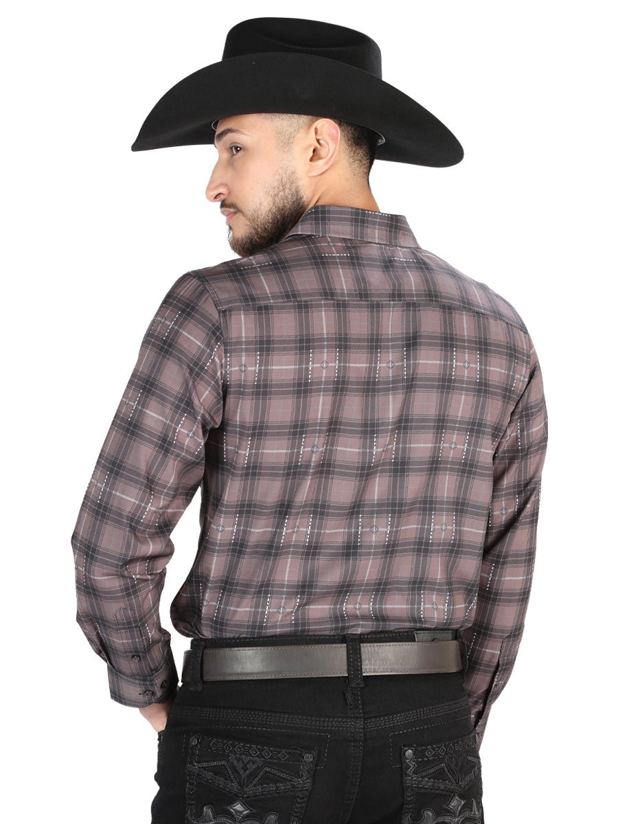 El General Casual Long Sleeve Shirt in Mocha/Olive