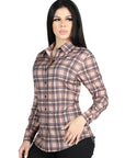 El General Casual Long-Sleeve Shirt in Beige/Black