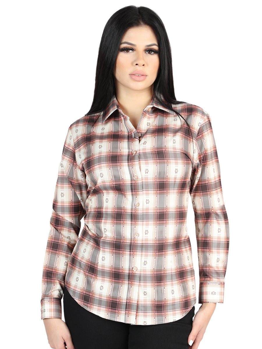 El General Casual Long-Sleeve Shirt in Orange Beige