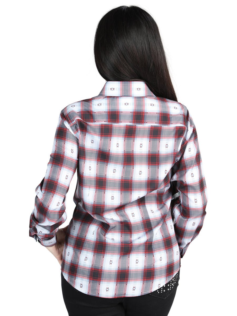 El General Casual Long-Sleeve Shirt in Red/Black