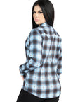 El General Casual Long-Sleeve Shirt in Black/Beige