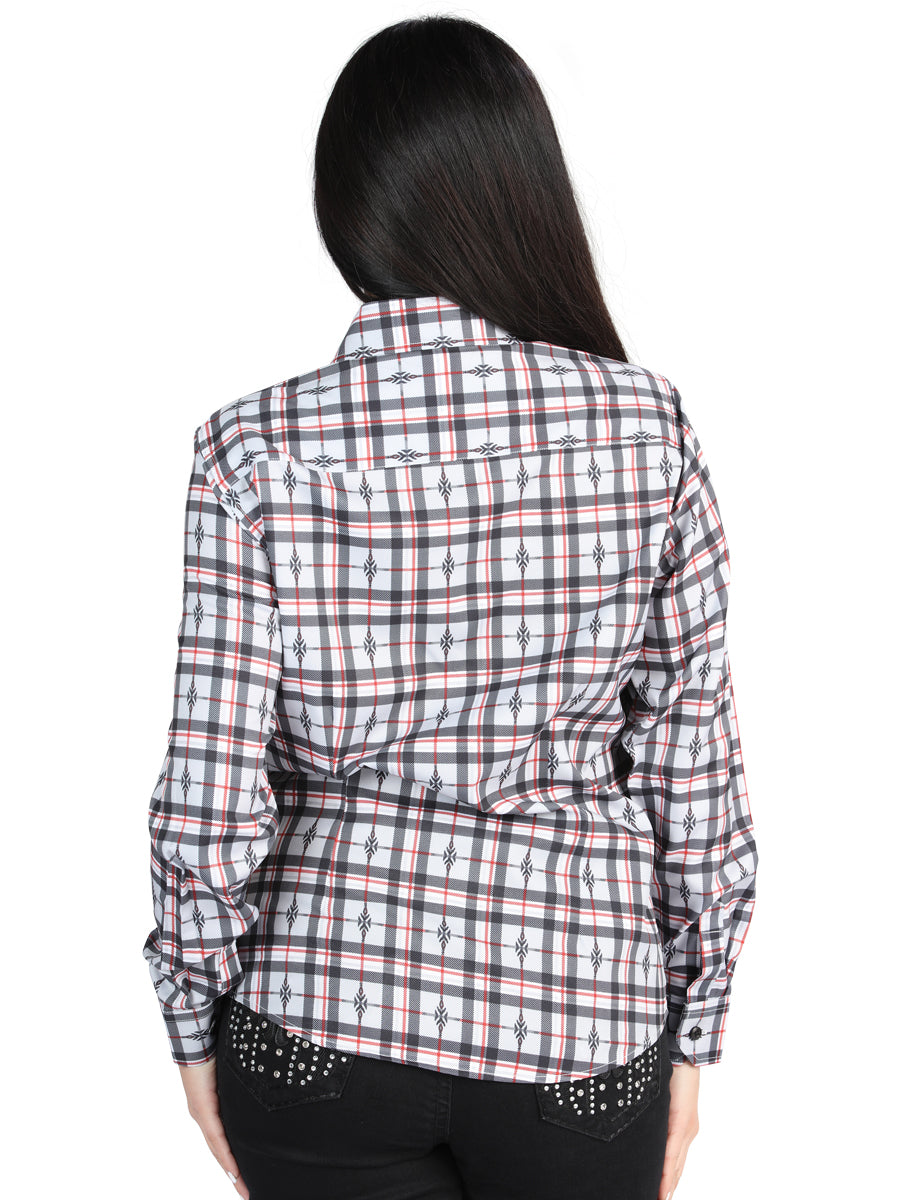 El General Casual Long-Sleeve Shirt in Black/White