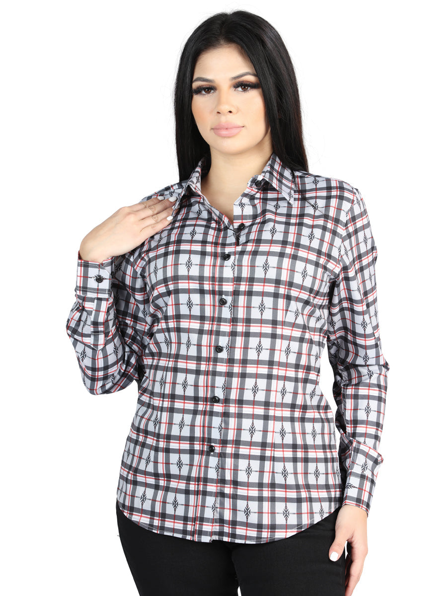 El General Casual Long-Sleeve Shirt in Black/White