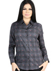 El General Casual Long-Sleeve Shirt in Gray/Brown