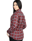 El General Casual Long-Sleeve Shirt in Red/Black