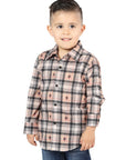 El General Beige/Black Casual Long-Sleeve Shirt