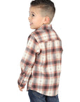 El General Orange/Beige Casual Long-Sleeve Shirt