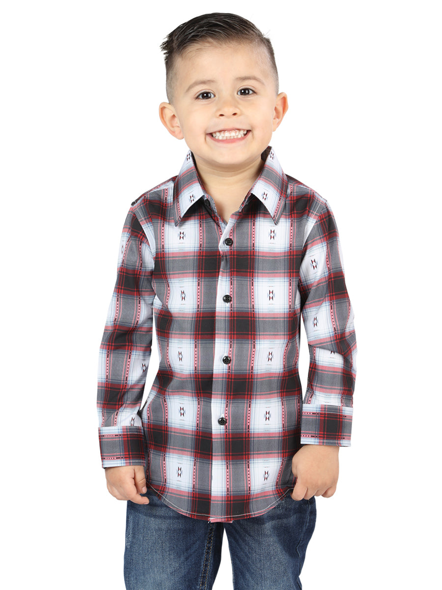 El General Black/Red Casual Long-Sleeve Shirt