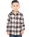 El General Beige/Burgundy Casual Long-Sleeve Shirt