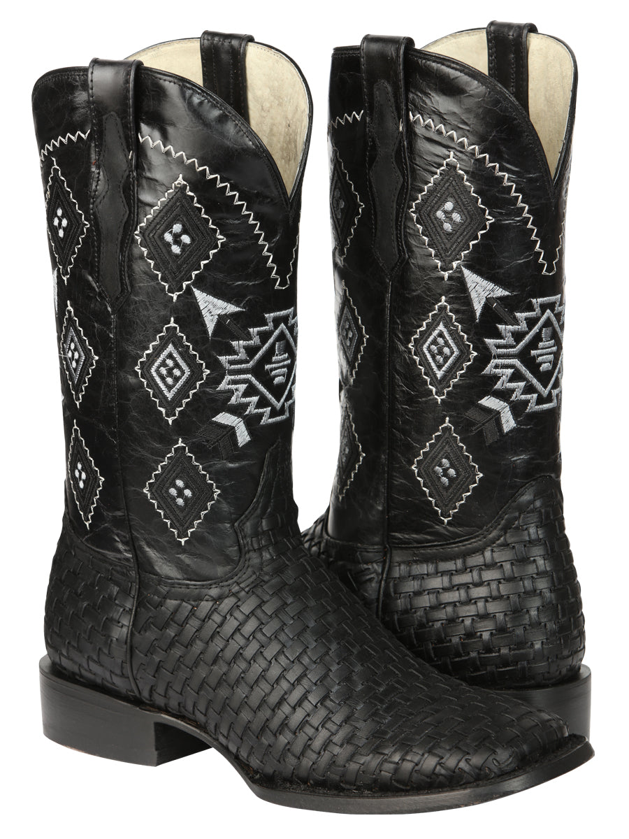 El General Men's Petatillo Rodeo Boots — Crazy Black