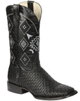 El General Men's Petatillo Rodeo Boots — Crazy Black