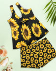 Baha Ranch Sunflowers Tankini & Boy Shorts Swim Set