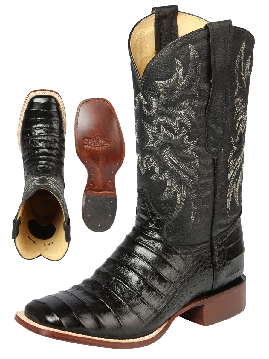 El General Rodeo Boot — Printed Alligator Leather in Black