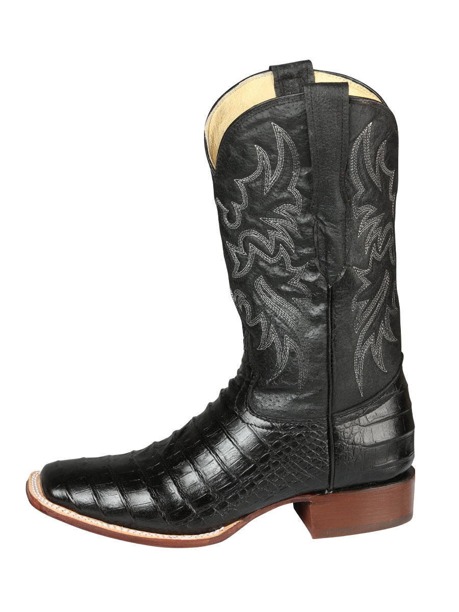 El General Rodeo Boot — Printed Alligator Leather in Black