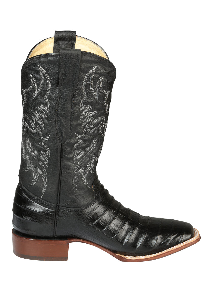 El General Rodeo Boot — Printed Alligator Leather in Black