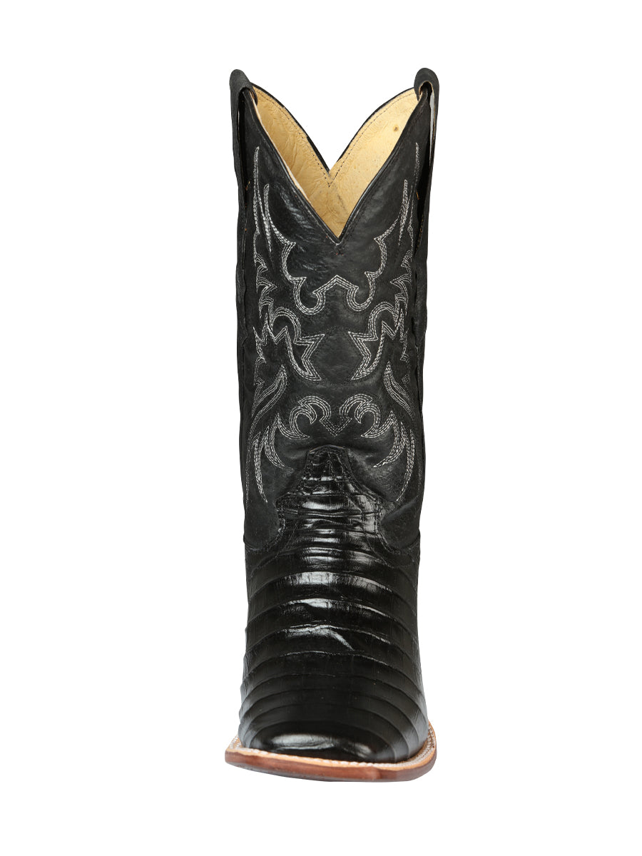 El General Rodeo Boot — Printed Alligator Leather in Black