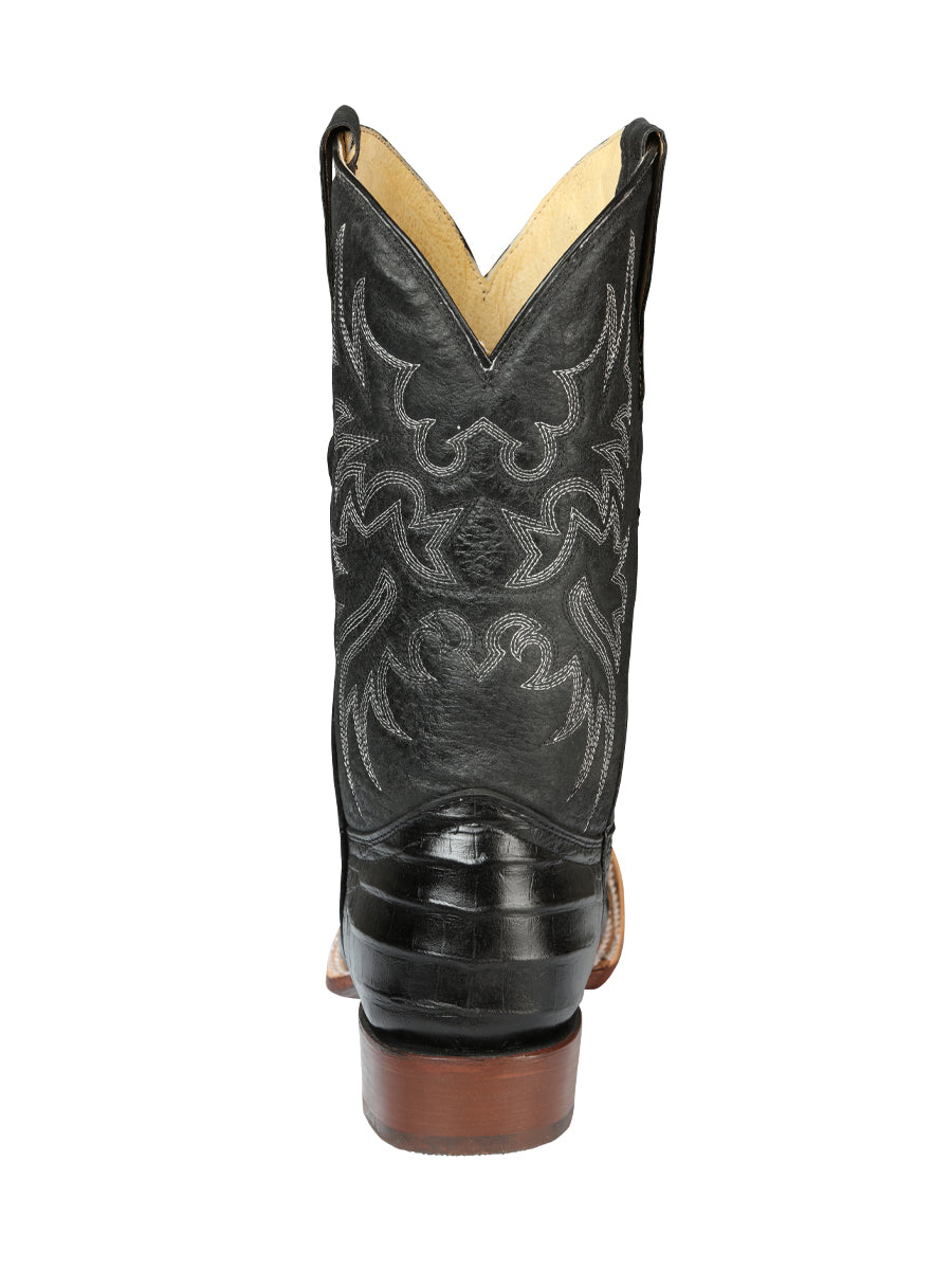 El General Rodeo Boot — Printed Alligator Leather in Black