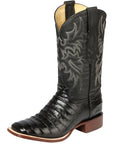 El General Rodeo Boot — Printed Alligator Leather in Black