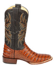 El General Rodeo - Printed Alligator Leather Boots in Cognac