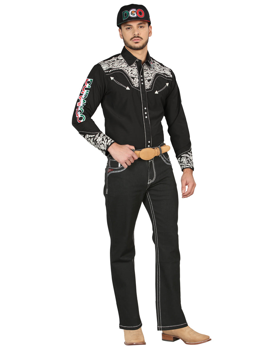 Centenario Bootcut Denim Jeans in Black