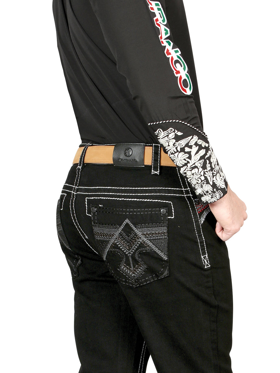 Centenario Bootcut Denim Jeans in Black